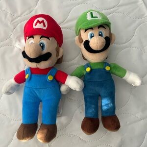 Colorful Plush Toy Duo - Red and Green